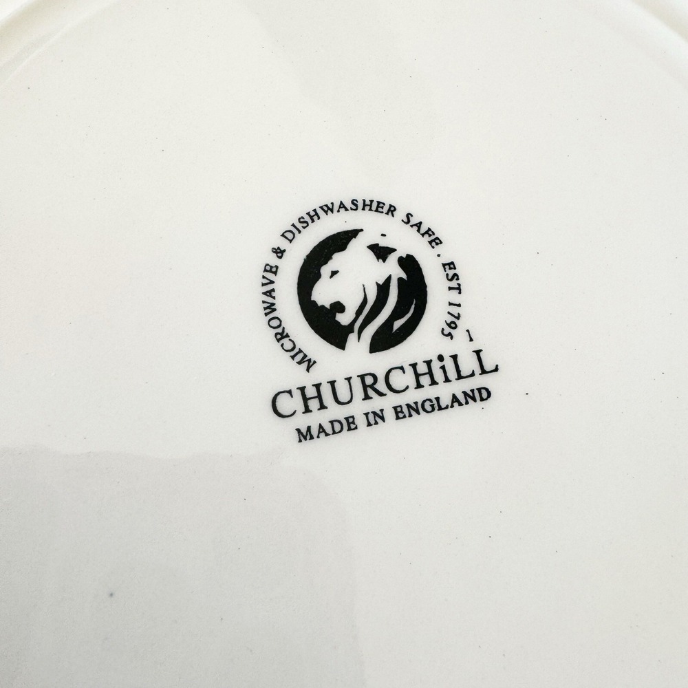 Churchill England Blue Willow Dinner Plates Set/4 10 1/4'' Lion Head Flow Blue - Picture 6 of 13